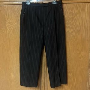 Willi Smith wool blend trousers brown with gold pinstripes sz 12P or crop 12